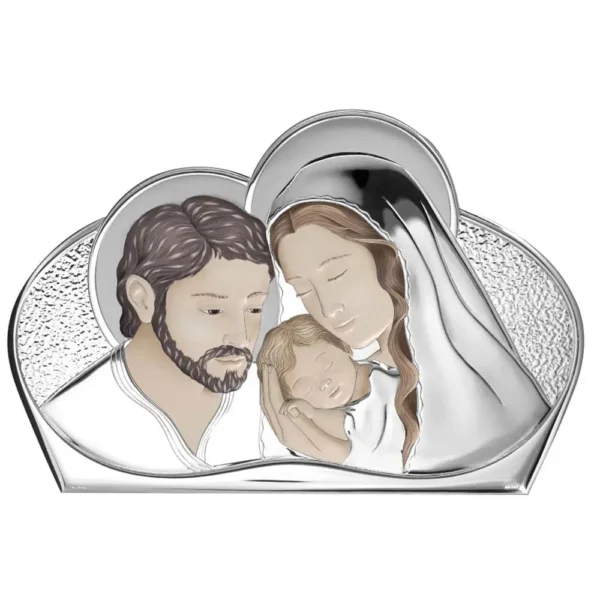 Icoană argint Familia Sacră