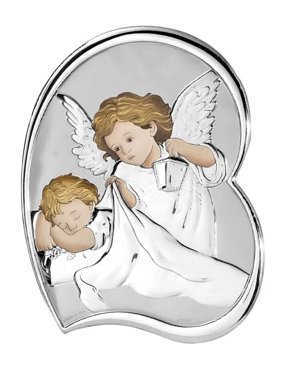Icoana, o fereastră către lumea spirituală 2 Icoană argint Îngerul păzitor - icoană pentru copii