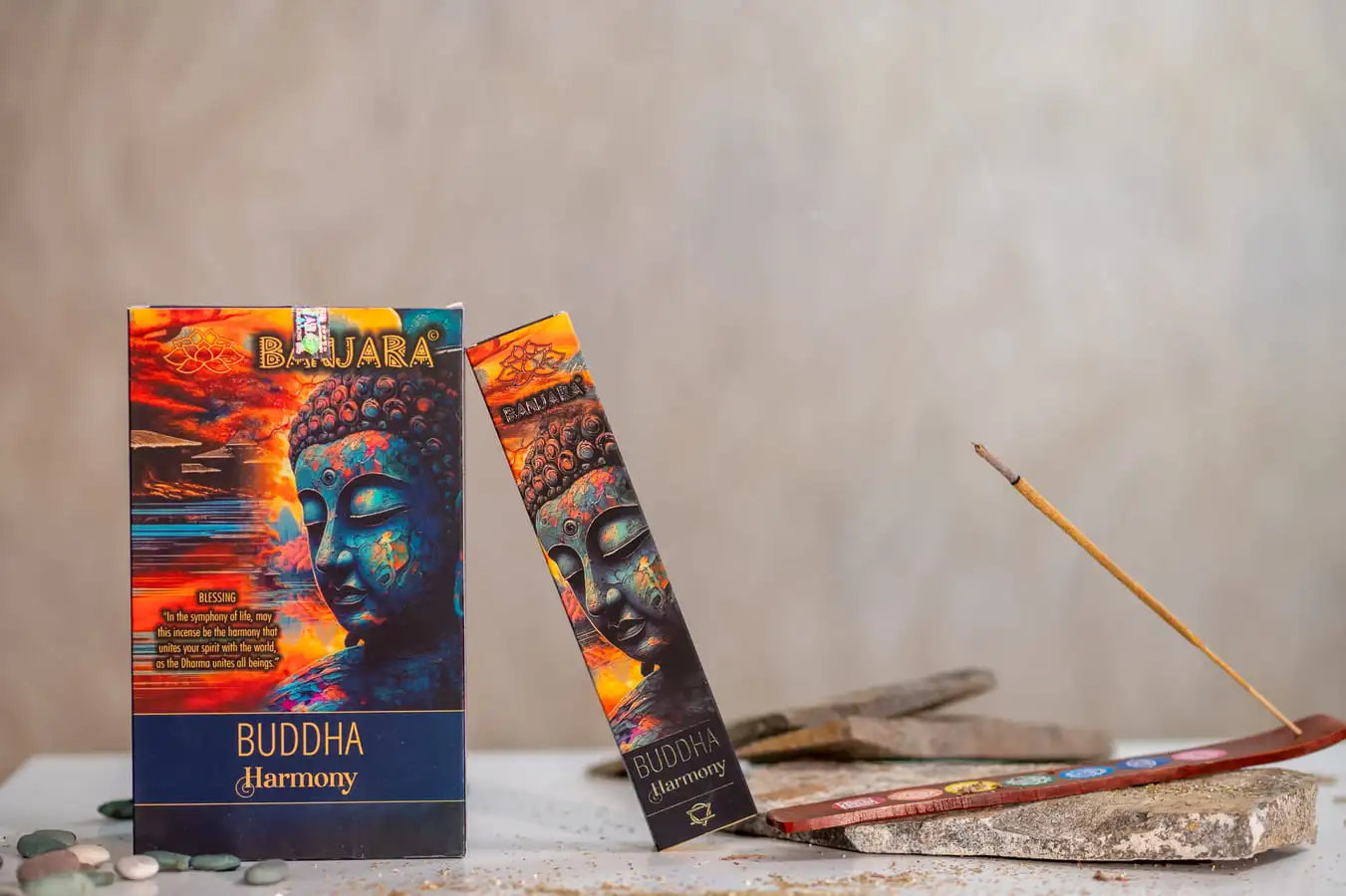 Bețișoare parfumate Banjara Buddha Armonie 12 buc/pac 2 Bețișoare parfumate Banjara Buddha Armonie 12 buc/pac