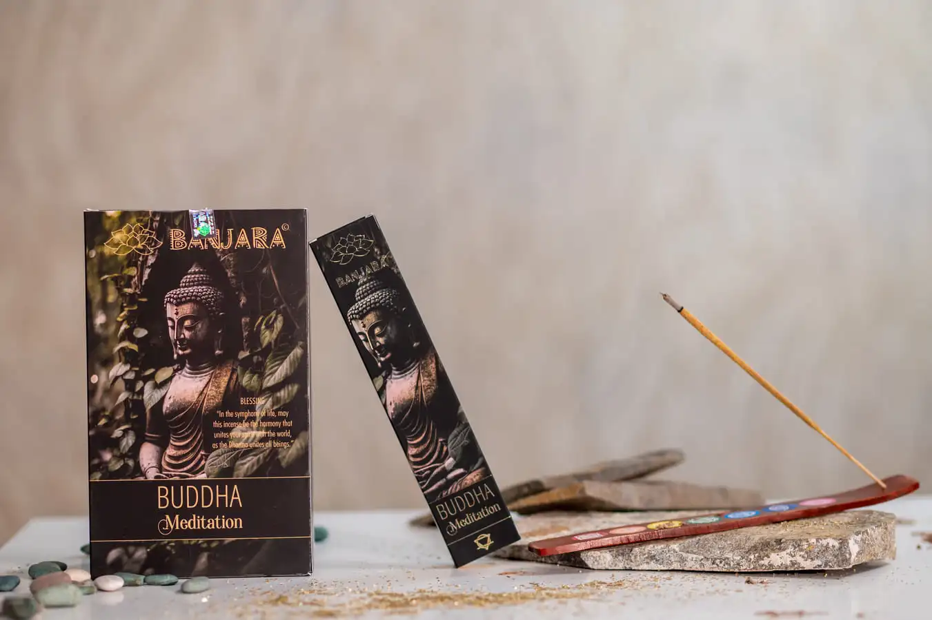 Bețișoare parfumate Banjara Buddha Meditație 12 buc/pac 1 Bețișoare parfumate Banjara Buddha Meditație 12 buc/pac