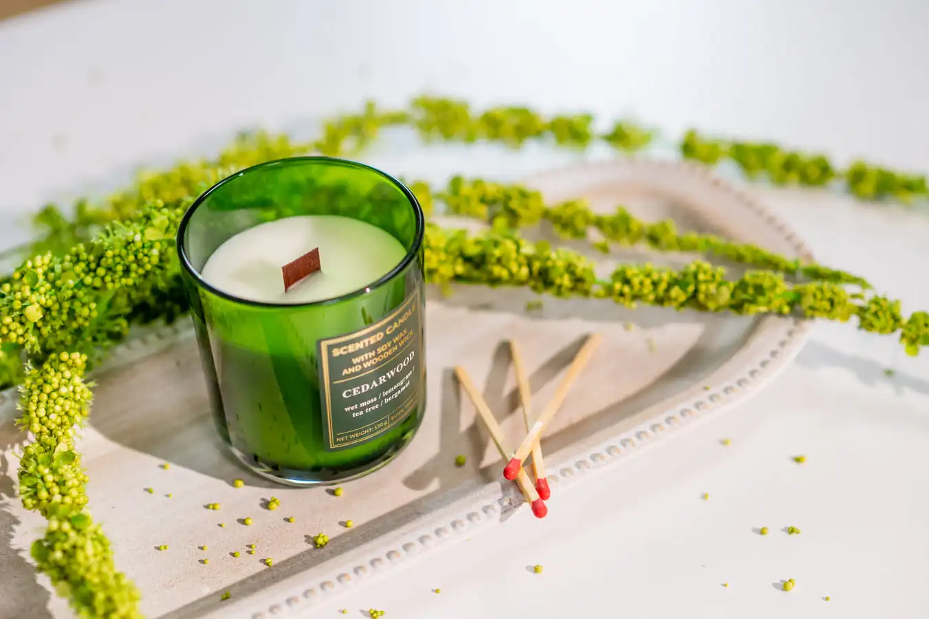 Lumânare parfumată Original Wood Aroma cedarwood 150 gr 6 Lumânare Original Wood Aroma cedarwood 150 gr