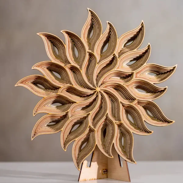 Mandală decor / Tablou decorativ din lemn multistrat Man 18