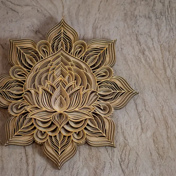 Mandală decor / Tablou decorativ din lemn multistrat Man 26