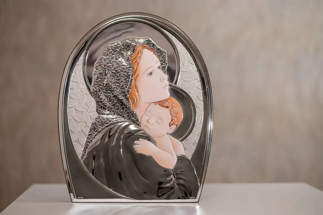 Icoană argint Madonna - Maica Domnului și Pruncul, var. color AE0202D 8 Icoană argint Madonna – Maica Domnului și Pruncul, var. color AE0202D