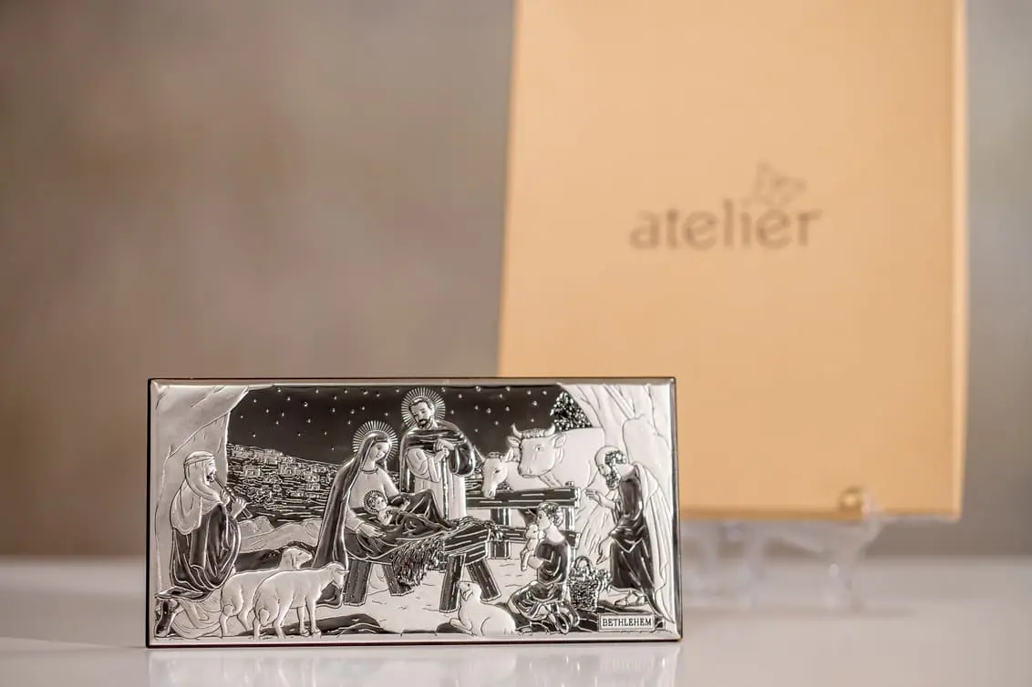 Icoană argint Naşterea Domnului AE0293S 13 Icoană argint Nașterea Domnului AE0293S