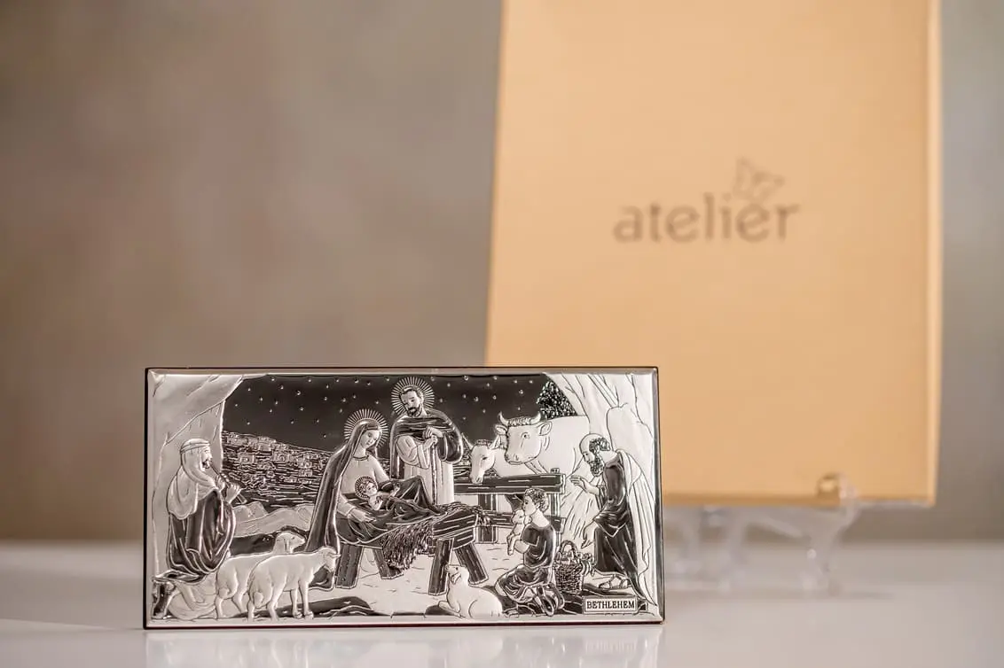 Icoană argint Naşterea Domnului AE0293S 1 Icoană argint Nașterea Domnului AE0293S
