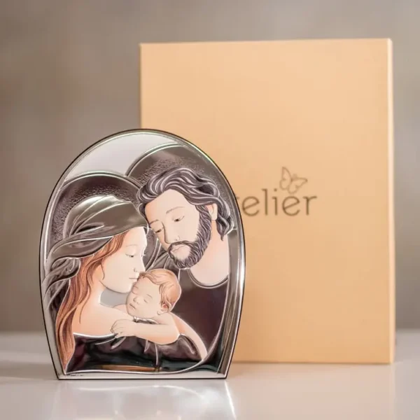 Icoană argint Sfânta Familie – var. color AE0712D