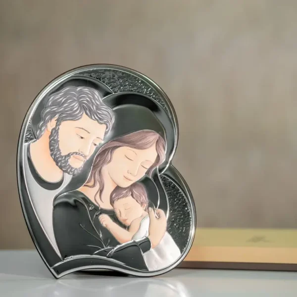Icoană argint Sfânta Familie – var. color AE0713D